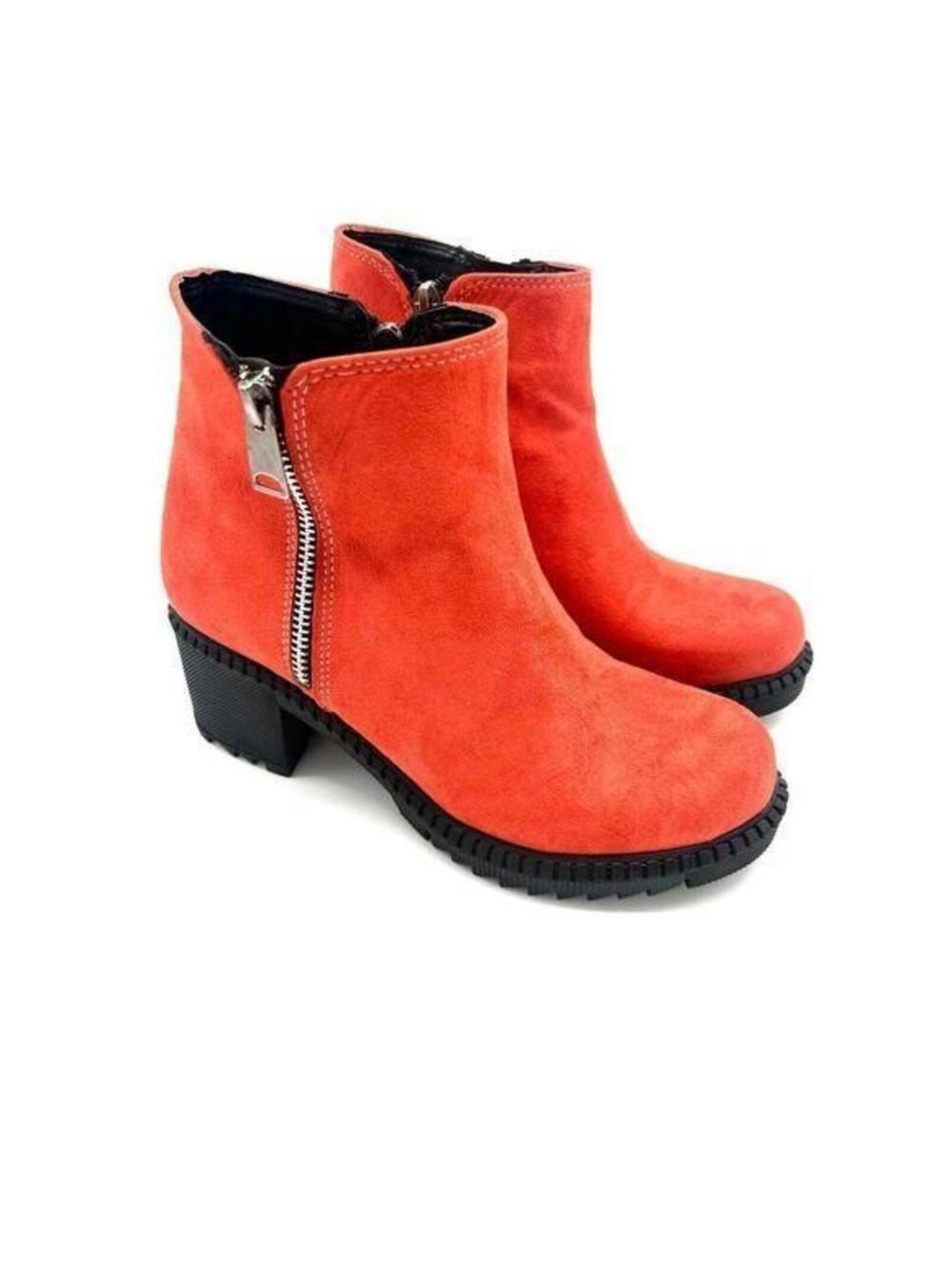 Bright Colored  Platform Side Zipper Boots Shoes